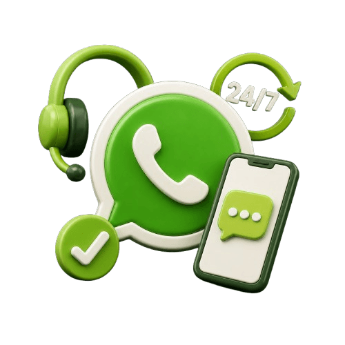 Ilustração 3D de WhatsApp conectado a bancos